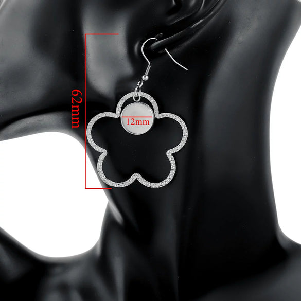 Stainless Steel Geometric Asymmetrical Diy Large Earrings Accessories With Electroplating