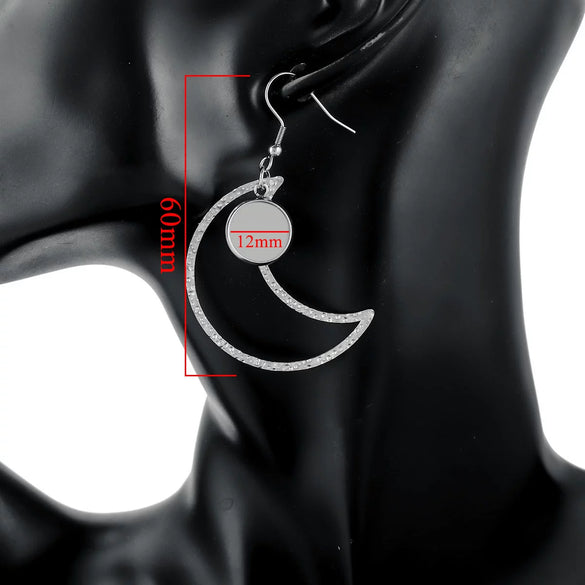 Stainless Steel Geometric Asymmetrical Diy Large Earrings Accessories With Electroplating