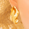 Stainless Steel Geometric Asymmetrical Retro Highend Colorpreserving Electroplated Women's Earrings