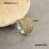 Stainless Steel Geometric Asymmetrical Ring Electroplated With 18K Gold Light Luxury Style Women's Hand Jewelry