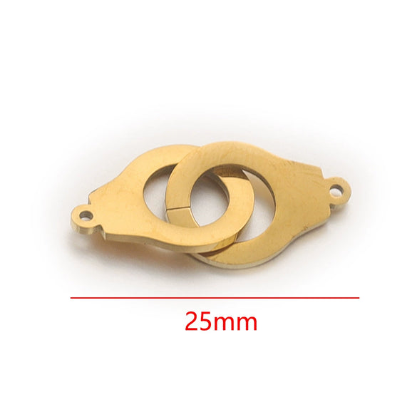 Stainless Steel Geometric Baking Paint Round Sliding Ring Buckle Diy Jewelry Accessories Pendant Bracelet Necklace