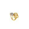 Stainless Steel Geometric Ball Design Open Ring Electroplated Hand Jewelry For Women Light Luxury Style