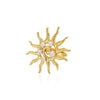 Stainless Steel Geometric Baroque Ring With Diamonds And Hollow Weaving
