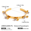 Stainless Steel Geometric Beaded Bracelet Electroplated Women's Light Luxury Jewelry