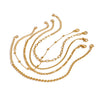 Stainless Steel Geometric Beaded Bracelet For Women Electroplated