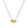 Stainless Steel Geometric Beaded Necklace Plated With 18K Gold For Women