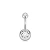 Stainless Steel Geometric Belly Button Ring For Unisex With Electroplating For Body Piercing