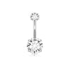 Stainless Steel Geometric Belly Button Ring For Unisex With Electroplating For Body Piercing