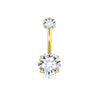 Stainless Steel Geometric Belly Button Ring For Unisex With Electroplating For Body Piercing
