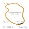 Stainless Steel Geometric Blade Snake Chain Necklace Inlaid With Zircon For Women