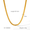 Stainless Steel Geometric Blade Snake Chain Necklace Inlaid With Zircon For Women