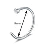 Stainless Steel Geometric Body Piercing Jewelry Electroplating Unisex Nose Ring Eyebrow Nail Lip Tongue Navel Ring