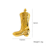 Stainless Steel Geometric Boots Tower Love Oil Drop Shell Pendant Jewelry Accessories With Vacuum In Furnace Electroplating