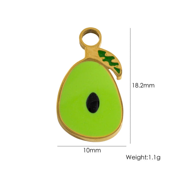 Stainless Steel Geometric Boots Tower Love Oil Drop Shell Pendant Jewelry Accessories With Vacuum In Furnace Electroplating