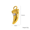 Stainless Steel Geometric Boots Tower Love Oil Drop Shell Pendant Jewelry Accessories With Vacuum In Furnace Electroplating
