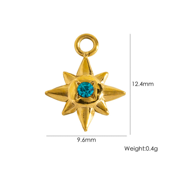 Stainless Steel Geometric Boots Tower Love Oil Drop Shell Pendant Jewelry Accessories With Vacuum In Furnace Electroplating