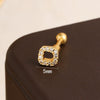 Stainless Steel Geometric Bow Star Soft Bone Piercing Auricular Square Earrings With Electroplating For Women