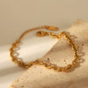 Stainless Steel Geometric Bracelet Electroplated Accessories For Women