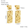 316L Stainless Steel Geometric Buckle Earrings For Women Gold Plated Jewelry