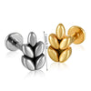 Stainless Steel Geometric Butterfly Love Lip Nail Four Leaf Clover Star Inner Teeth T Shaped Puncture Earrings Electroplated