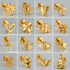 Stainless Steel Geometric Butterfly Love Lip Nail Four Leaf Clover Star Inner Teeth T Shaped Puncture Earrings Electroplated