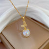 Stainless Steel Geometric Butterfly Mermaid Women's Exquisite Necklace