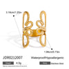 Stainless Steel Geometric Butterfly Ring Electroplated Jewelry