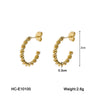 Stainless Steel Geometric C Shaped Electroplated Women's Earrings