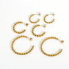 Stainless Steel Geometric C Shaped Electroplated Women's Earrings