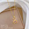 Stainless Steel Geometric Cartoon Style Full Diamond Necklace For Women And Men