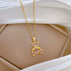 Stainless Steel Geometric Cartoon Style Full Diamond Necklace For Women And Men