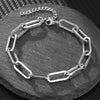 Stainless Steel Geometric Chain Bracelet With Electroplated Finish Retro Punk Style Unisex Fashion Jewelry