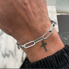 Stainless Steel Geometric Chain Bracelet With Electroplated Finish Retro Punk Style Unisex Fashion Jewelry