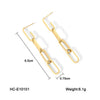 Stainless Steel Geometric Chain Earrings For Women Electroplated Minimalist Style
