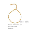 Stainless Steel Geometric Charm Unisex Bracelet 18K Vacuum Plated