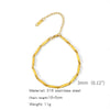 Stainless Steel Geometric Charm Unisex Bracelet 18K Vacuum Plated