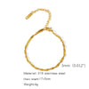 Stainless Steel Geometric Charm Unisex Bracelet 18K Vacuum Plated