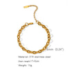 Stainless Steel Geometric Charm Unisex Bracelet 18K Vacuum Plated