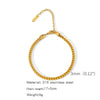 Stainless Steel Geometric Charm Unisex Bracelet 18K Vacuum Plated