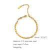 Stainless Steel Geometric Charm Unisex Bracelet 18K Vacuum Plated