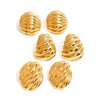 Stainless Steel Geometric Chubby Earrings For Women Electroplated