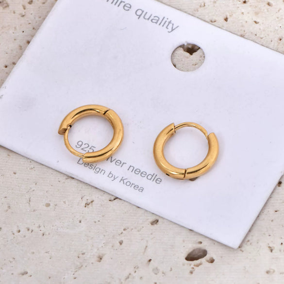 Stainless Steel Geometric Circle Earrings Unisex Fashion Jewelry