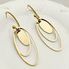 Stainless Steel Geometric Circle Pendant Earrings With Electroplating Treatment Cold Style