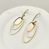 Stainless Steel Geometric Circle Pendant Earrings With Electroplating Treatment Cold Style
