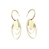 Stainless Steel Geometric Circle Pendant Earrings With Electroplating Treatment Cold Style