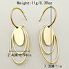 Stainless Steel Geometric Circle Pendant Earrings With Electroplating Treatment Cold Style