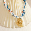 Stainless Steel Geometric Clavicle Chain Necklace With Electroplating