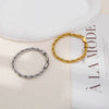 Stainless Steel Geometric Coarse Twist Electroplated Unisex Bracelet