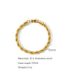 Stainless Steel Geometric Coarse Twist Electroplated Unisex Bracelet