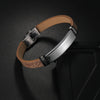 Stainless Steel Geometric Couple Sports Bracelet With Laser Engraving And Polish Design